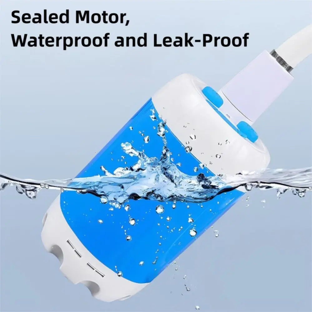 Temperature & Battery Digital Display Portable Camping Shower Waterproof 2 Spray Modes Electric Shower Lightweight Rechargeable