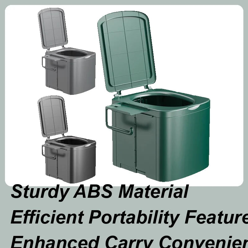 Portable Camping Toilet Ergonomic Handle Outdoor Toilet Heavy Duty Compact Side Storage Bracket Potty For Kids Adults Boating