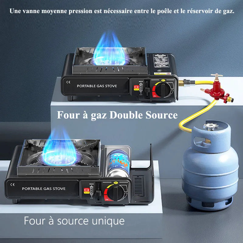 Portable Outdoor Infrared Ceramic Cassette Butane Gas Stove Camping Picnic Cooker Windproof Energy Saving BBQ Cooking Kitchen