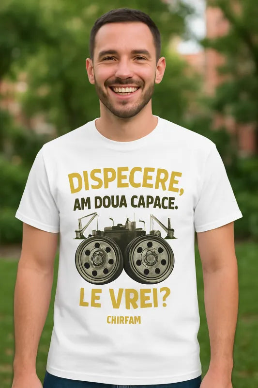 Wheel Deal: Dual Hubcaps Adventure - Unisex Premium T-Shirt