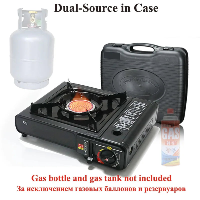 Portable Outdoor Infrared Ceramic Cassette Butane Gas Stove Camping Picnic Cooker Windproof Energy Saving BBQ Cooking Kitchen