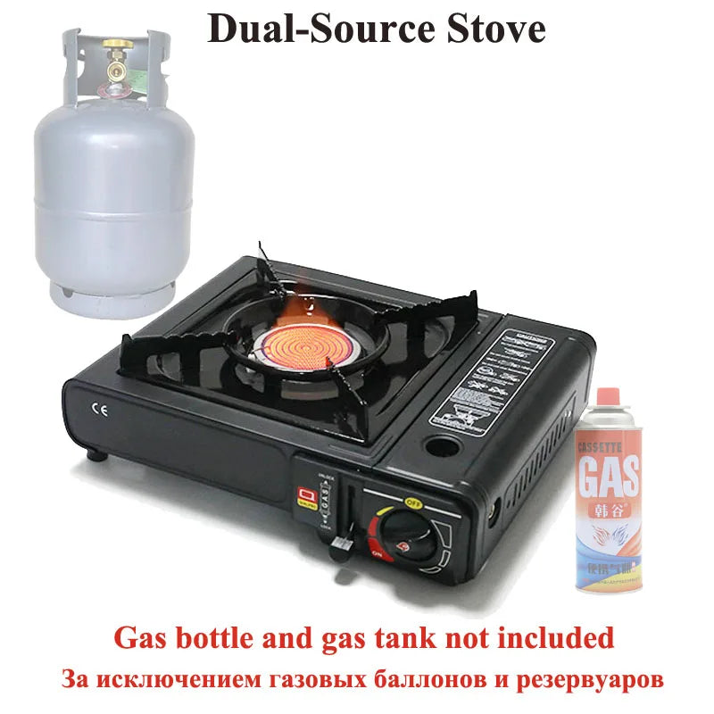 Portable Outdoor Infrared Ceramic Cassette Butane Gas Stove Camping Picnic Cooker Windproof Energy Saving BBQ Cooking Kitchen