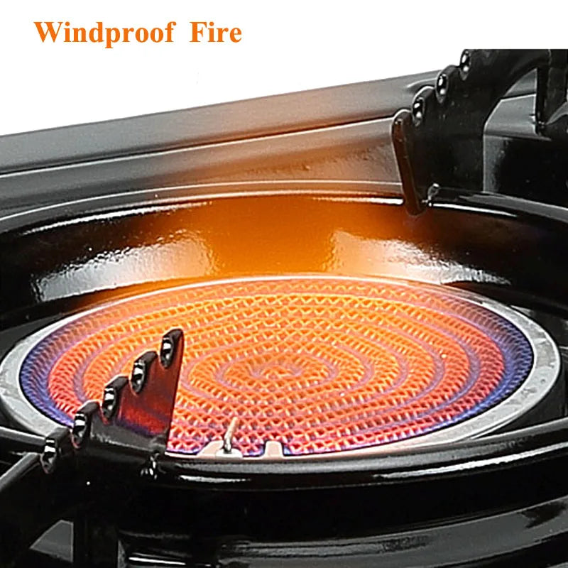 Portable Outdoor Infrared Ceramic Cassette Butane Gas Stove Camping Picnic Cooker Windproof Energy Saving BBQ Cooking Kitchen