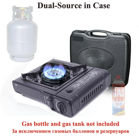 Portable Outdoor Infrared Ceramic Cassette Butane Gas Stove Camping Picnic Cooker Windproof Energy Saving BBQ Cooking Kitchen