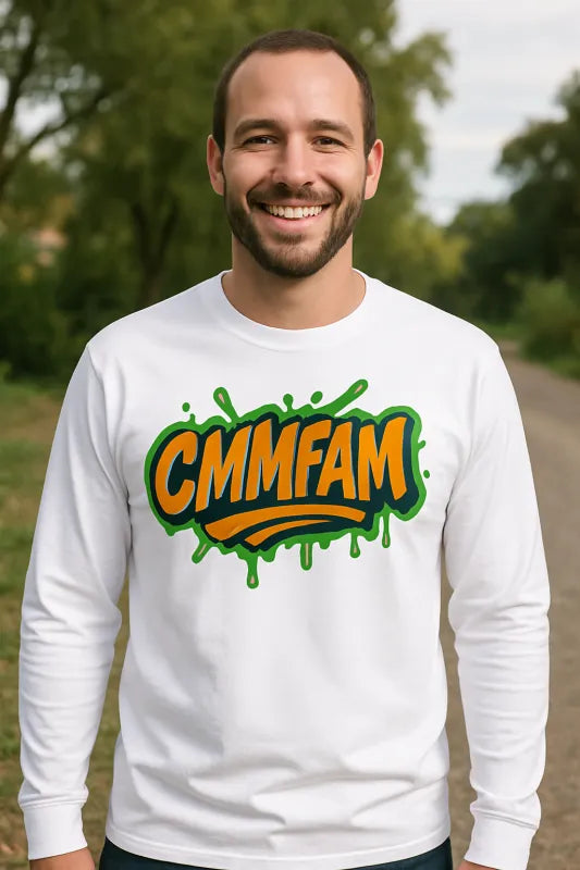 Vivid Vibes: CMMFAM Splash! - Men's Long Sleeved T-Shirt
