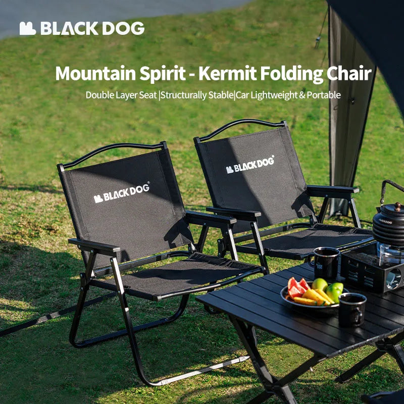 Blackdog Outdoor Folding Kermit Chair Lightweight Portable High Load Capacity Folding Chair Ergonomic Design Beach Camping