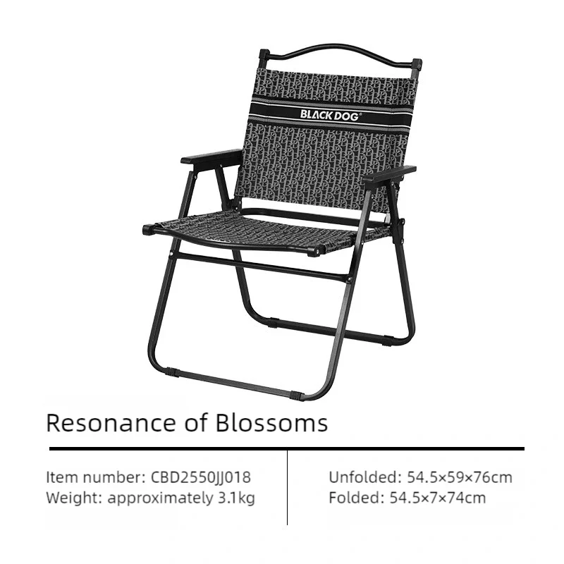Blackdog Outdoor Folding Kermit Chair Lightweight Portable High Load Capacity Folding Chair Ergonomic Design Beach Camping