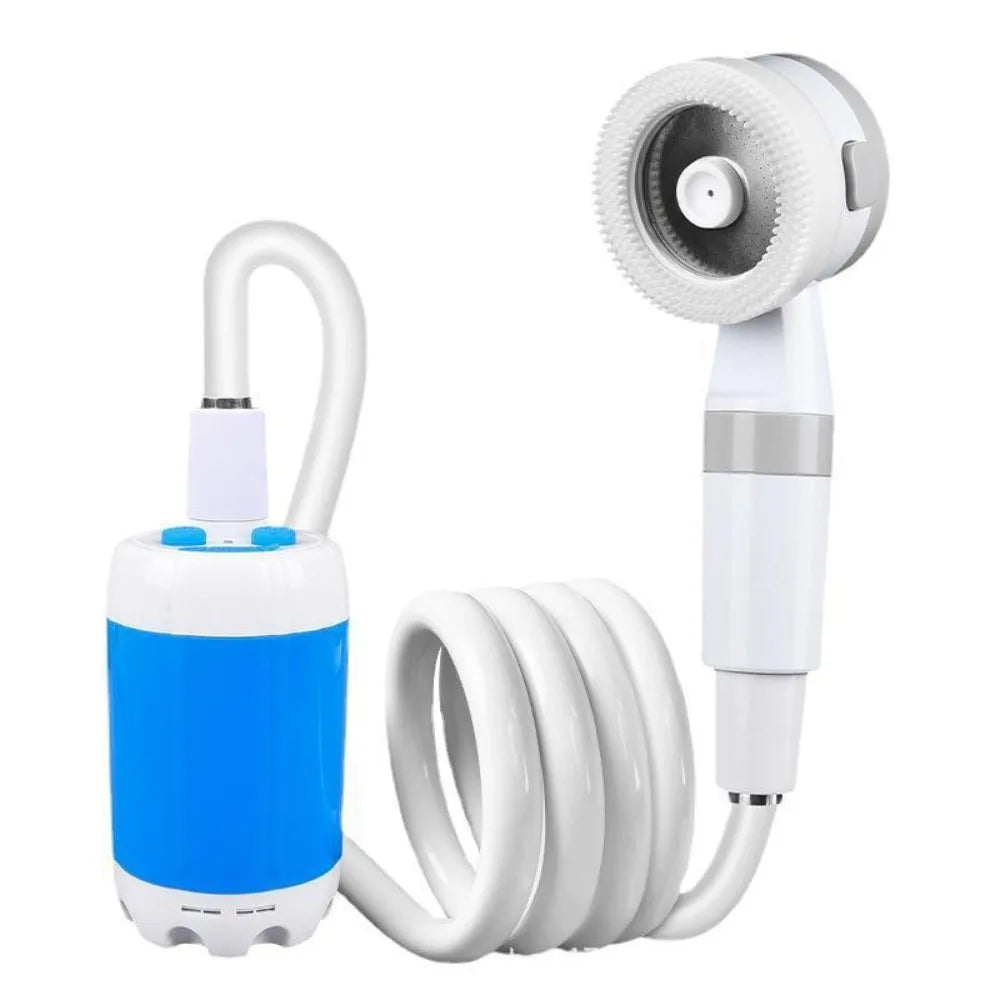 Temperature & Battery Digital Display Portable Camping Shower Waterproof 2 Spray Modes Electric Shower Lightweight Rechargeable